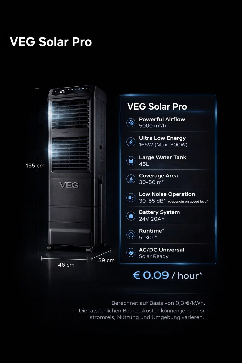 Solar Pro 90 (Solar) - For Restaurants, Business & large halls